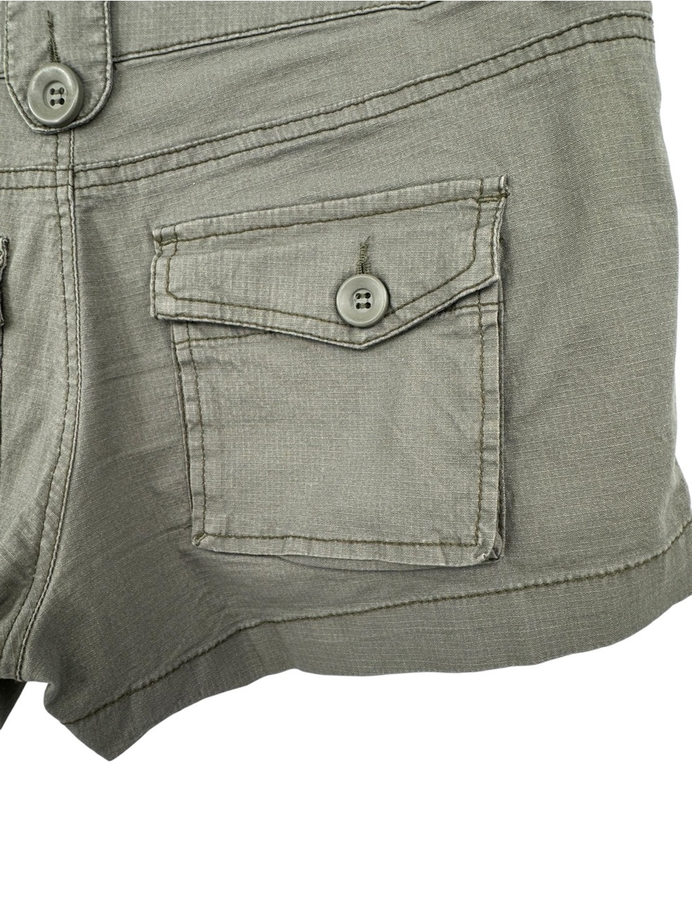 VTG Paris Blues Green Cargo Micro Shorts 7 - Picture 3 of 5